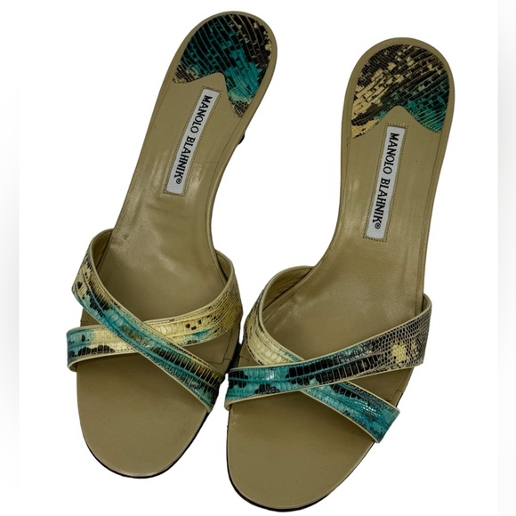 Manolo Blahnik Callamu Textured Lizard - Picture 1 of 3